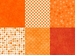 Playtime Flannel Basics Orange 1 Yard Bundle Maywood Studio